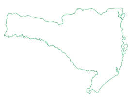 Mapa com a abrangência estadual