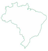 Mapa com a abrangência nacional